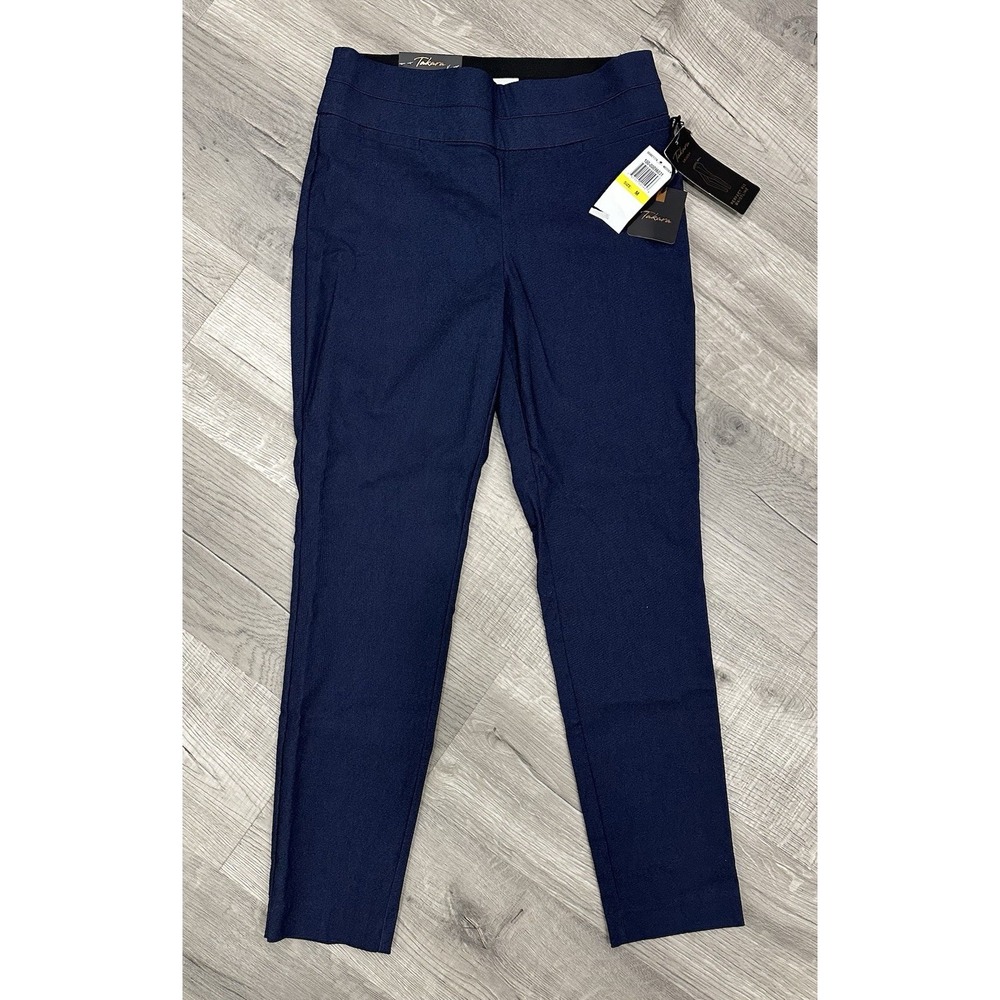 Takara Womans Skinny Perfect Fit Waistline Dark Navy Pull On Pants NWT medium - Picture 2 of 11
